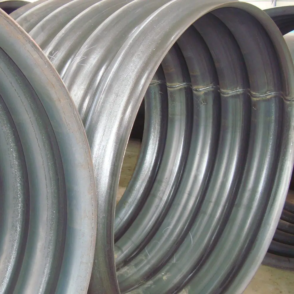 Corrugated Metal pipe, storm water drainage, culvert, drain hot dip round flexible galvanized corrugated steel culvert pipe