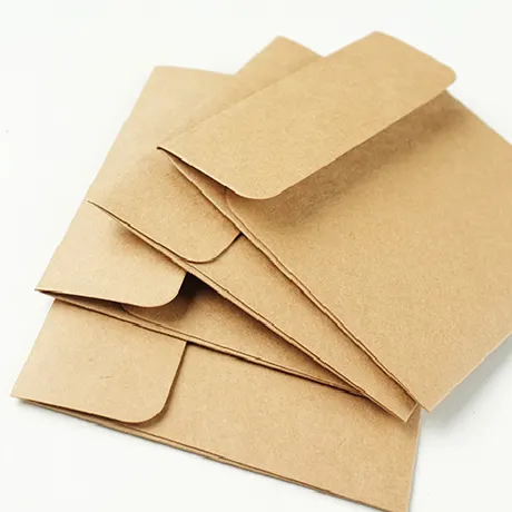 Branco reciclado mini envelope quadrado dobrável de papel com envelope personalizado