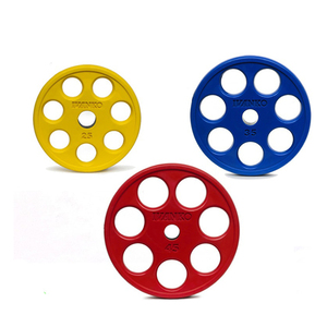 Gym Fitness Seven <strong>Hole</strong> Rubber Coated <strong>Weight</strong> <strong>Plates</strong> - Product Image 6