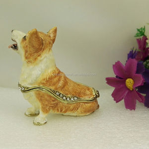 Caja de Joyería de Metal Base Werker, Adorno de Animal Esmaltado con Forma de <span class=keywords><strong>Perro</strong></span> - Product Image 2