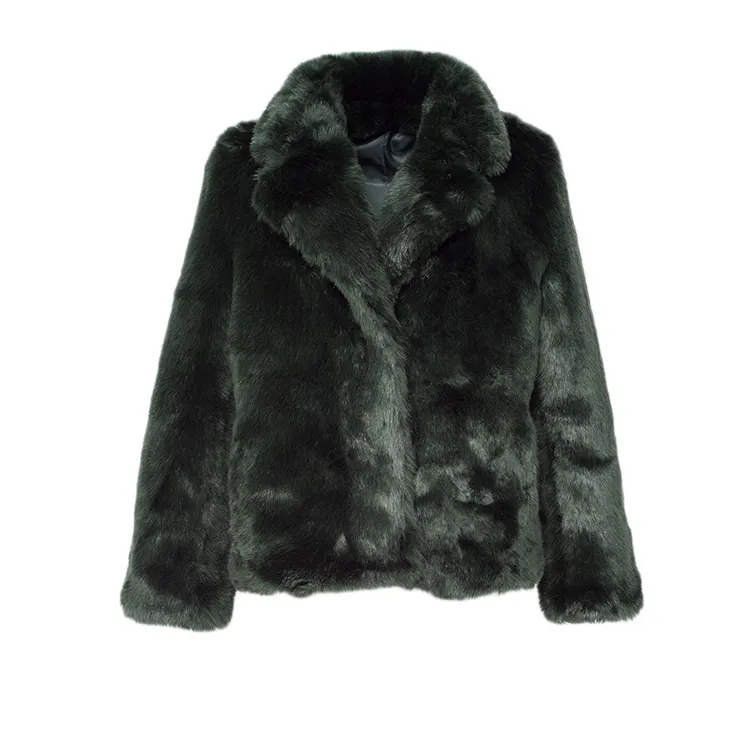 Luxury Fashion Warm Factory Custom Wholesale Short Faux Fur Coat Jackets By Fake Fur For Women