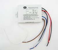 Interrupteur d'éclairage numérique sans fil à 3 canaux, télécommande, 220v, trois voies, 1000W, pour kits d'éclairage