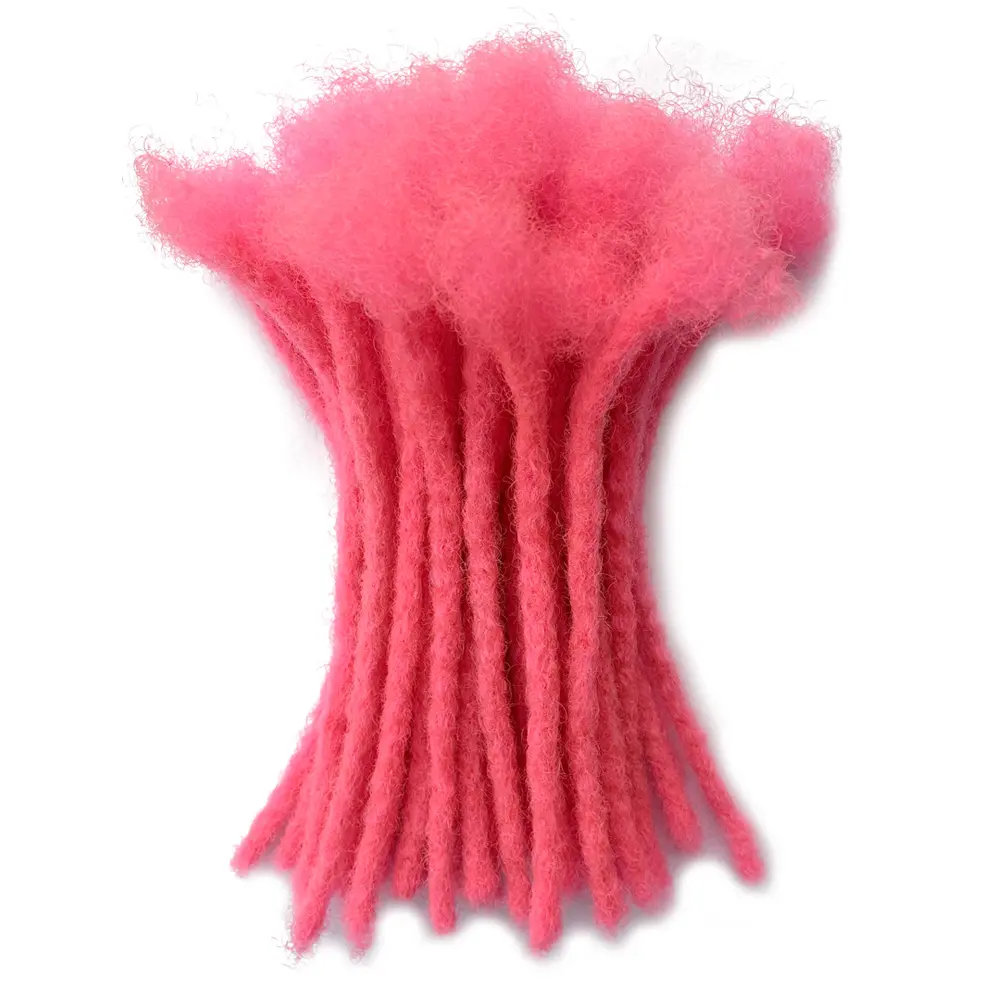 YONNA человеческие волосы Microlocks Sisterlocks дреды наращивания на заколках на всю ручной работы (ширина 0,4 см) 100% человеческие волосы # светло-розовый