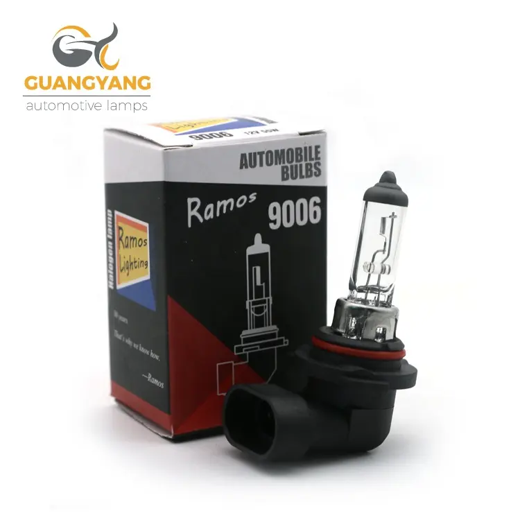 Ramos lighting-bombilla halógena de cristal de cuarzo transparente para coche, lámpara hb4, 12v, 55w, 9006