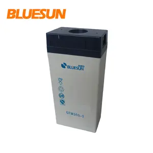 Bluesun免维护铅酸vrla 2v 300ah电池，用于48v太阳能电池电源组