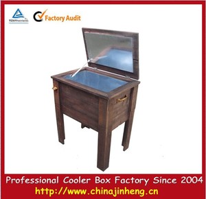 <span class=keywords><strong>Retro</strong></span> de madera caja del refrigerador de vino de la cerveza bebidas enfriador de agua, Madera neveras de bebidas - Product Image 4