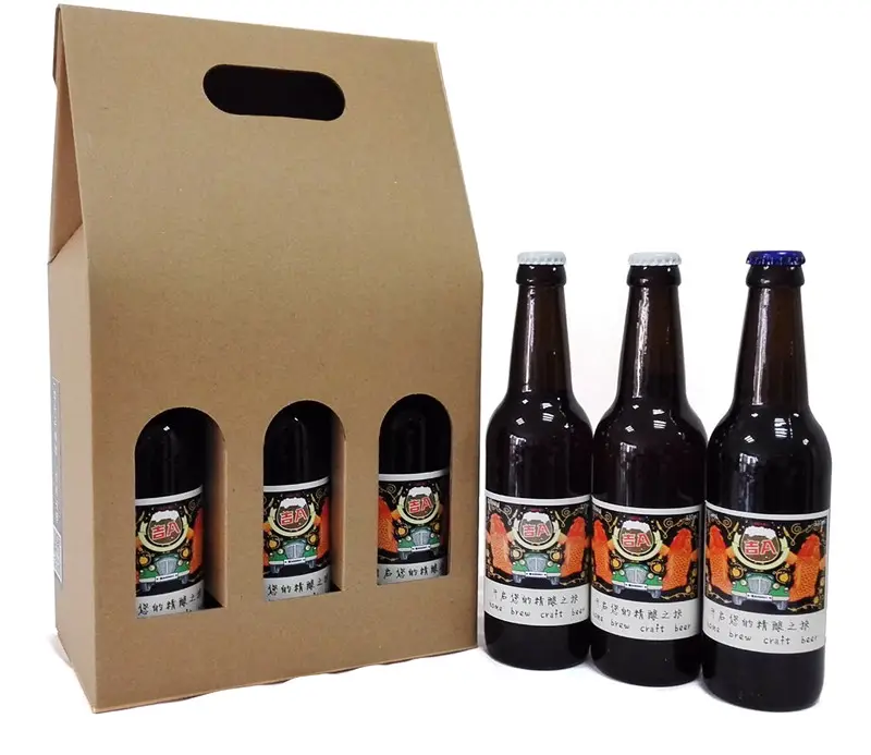 Logo personalizzato stampa rigida 6 pack di birra scatola di imballaggio con maniglia corda