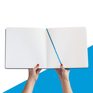 Tùy Chỉnh In Bìa Cứng Đen PU Da Vuông 8*8 Inch Màu Nước Trống <span class=keywords><strong>Sketchbook</strong></span> Để Vẽ - Product Image 5