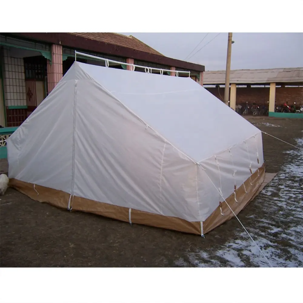 Barraca de emergência para refugiados, equipamento civil para praticar barraca