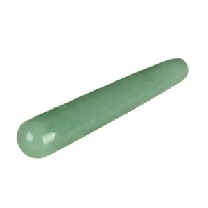 Bán buôn Yoni Chữa Bệnh Tinh Thần Pha Lê Wand Vibrator Quan Hệ Tình Dục Đồ Chơi Đá Tự Nhiên Màu Xanh Lá Cây aventurine Crystal Massage Wand