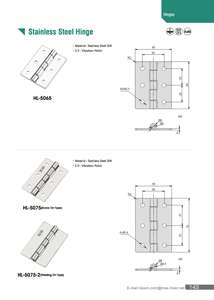 HL-5075-1 Porte en acier inoxydable SS, panneau électrique pliable réglable, boîtier industriel SUS304, charnière à vis apparente - Product Image 2
