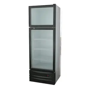 Réfrigérateur avec porte en verre Double température, caisse de vitrine verticale, congélateur, pour CB LC/D-278, portatif, 278L