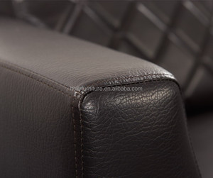 Sara HL-8007 Hollow Mebel Italia Komersial Lounge Showtime SOFA Kulit Hitam Cocok