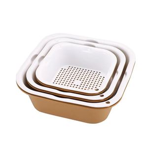 Cuisine <span class=keywords><strong>Double</strong></span> Panier De Vidange pour laver les légumes et Fruits Bol pour Cuisine Salon - Product Image 1