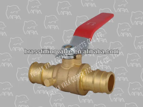 806-15 WIRSBO x WIRSBO PIPE PORT BALL VALVE WITH DRAIN(C37700)