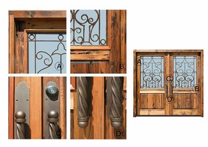 Último Diseño <span class=keywords><strong>de</strong></span> <span class=keywords><strong>Puerta</strong></span> Principal, Puertas <span class=keywords><strong>de</strong></span> Hierro Forjado para <span class=keywords><strong>Chimenea</strong></span>, Puertas Dobles <span class=keywords><strong>de</strong></span> Madera para Entrada - Product Image 3