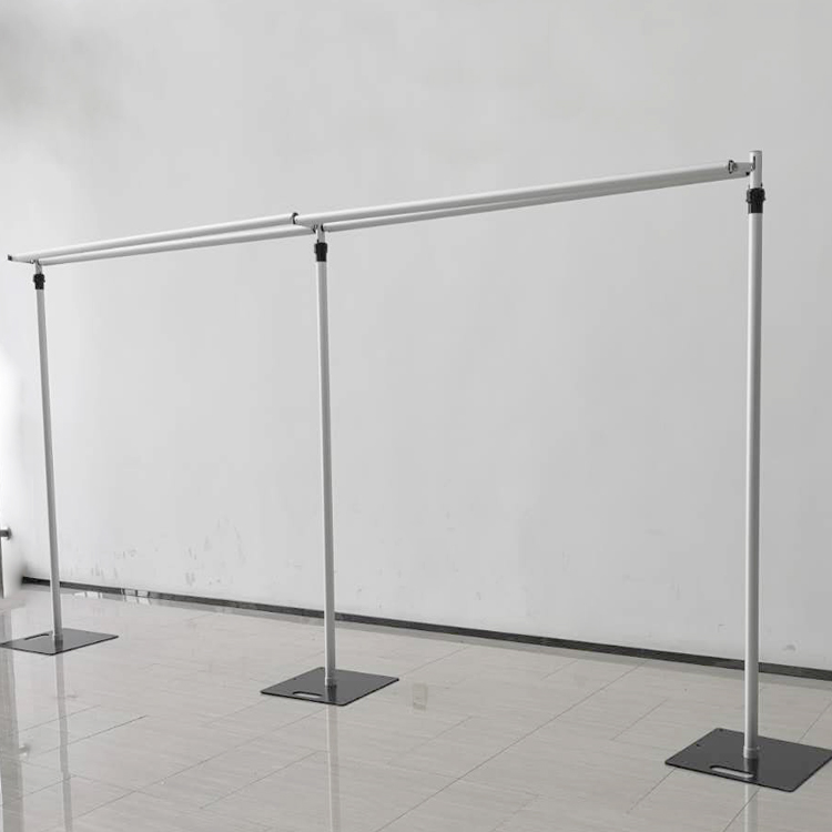 Высококачественная регулируемая алюминиевая подставка для фона драпировки для свадьбы