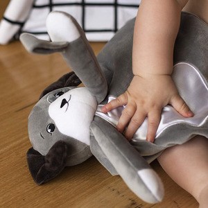 <span class=keywords><strong>Manta</strong></span> de Seguridad para Bebés E029, Peluche con Sonidos Relajantes, Música de Cuna, Venta al por Mayor, ODM, Máquina de Música para Dormir, Gris - Product Image 2