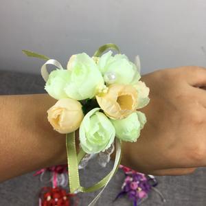 Boda fiesta nupcial graduación decoración suministros Artificial Rosa novia mano flor ramillete dama de honor hermana muñeca flor - Product Image 4