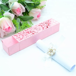 Scatola di inviti a <span class=keywords><strong>nozze</strong></span> con taglio Laser con <span class=keywords><strong>invito</strong></span> Glitter personalizzato per inviti a scorrimento - Product Image 6