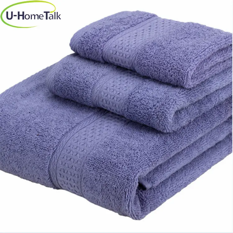 U-Hometalk UT-TJ030 Groothandel Egyptische Katoenen Handdoek Voor Thuis Hotel Spa Gast Handdoek Cadeau Set Met 9 Kleuren In Voorraad Gratis Monster