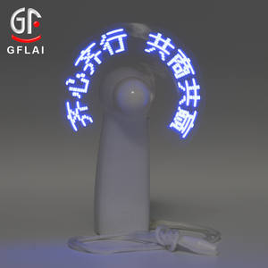 Ventilatore Mini LED Portatile Ecologico all'Ingrosso, a Batteria, con Messaggi Lampeggianti, 6 <span class=keywords><strong>Gruppi</strong></span> 20 Caratteri Sostituibili AAA - Product Image 2