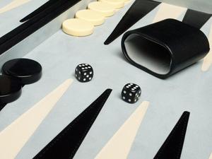 Tùy chỉnh sang trọng cổ điển backgammon thiết lập bảng đen da backgammon cờ - Product Image 4