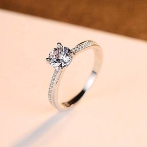 Anelli CZCITY di Alta Qualità in Argento Sterling 925, Classici Anelli di Promessa e Matrimonio per Donne con Pietra CZ Trasparente, Gioielli Femminili - Product Image 4