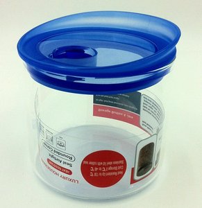 Hot Selling Printed Borosilicate Glass Canister Set With Plastic Lid