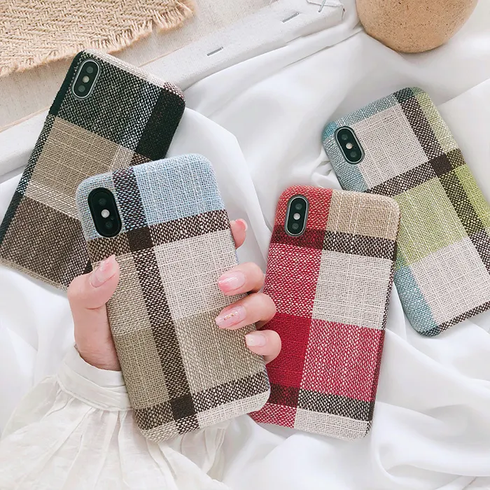 Cloth Texture Soft TPU case For iphone Case Ultra-thin Silicone Phone Cases For iphone 6 6S 7 8 Plus X Xs Max