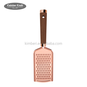 <span class=keywords><strong>Râpe</strong></span> <span class=keywords><strong>plate</strong></span> avec manche en <span class=keywords><strong>bois</strong></span>, accessoires de cuisine, revêtement cuivre, fantaisie - Product Image 1