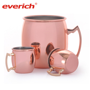 Acero inoxidable cobre Moscú mula taza con asa - Product Image 1