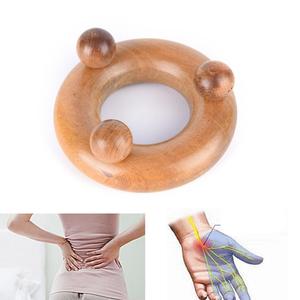 Rodillo de madera de cuatro ruedas para coche, herramienta de masaje de mano relajante, reflexología facial, terapia corporal, masajeador facial - Product Image 5