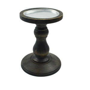 Supporto per candeliere <span class=keywords><strong>in</strong></span> <span class=keywords><strong>legno</strong></span> nero alto portacandele per arte decorativa - Product Image 3