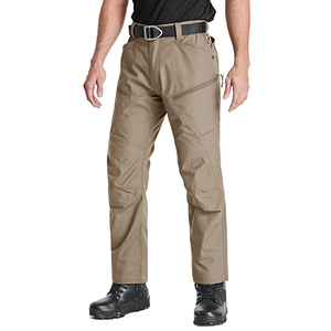 Pantalones tácticos de algodón para hombre, pantalón de seguridad elástico con muchos bolsillos, 65% poliéster, 35% algodón, para exteriores - Product Image 4