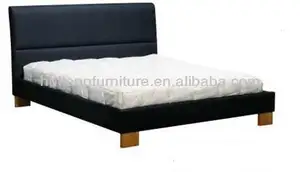 Cama com design moderno king, tamanho duplo, cama estofada, couro, plataforma, cama com placa de cabeça, venda imperdível