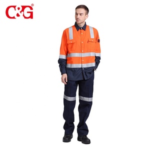 Giacca e Pantaloni Ignifughi Arancioni Abbigliamento da Lavoro 150g/m Nomex e Lenzing FR Misto - Product Image 6