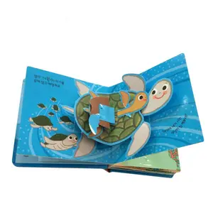 Exquisite children 3d pop up card pop up display board book printing on demand