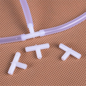 4mm Eco-Friendly Branco Tee Plástico T 3-Way <span class=keywords><strong>Aquarium</strong></span> Air Pump Tubing Conectores para <span class=keywords><strong>Fish</strong></span> Tank - Product Image 6
