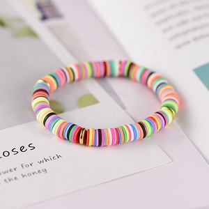 Bohemio elástico <span class=keywords><strong>Fimo</strong></span> disco rebanadas cuentas Stretch pulseras de <span class=keywords><strong>abalorios</strong></span> de arcilla polimérica pulsera de mano joyería hecha a mano para los hombres o las mujeres - Product Image 3
