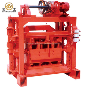 Bloque sólido máquina pavimentadora QT4-40 manual cenizas volantes de ladrillo que hace la máquina - Product Image 1