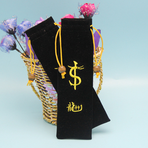 OEM Tùy Chỉnh Dài Hẹp Dây Rút Nhung Túi Cho Bút - Product Image 3