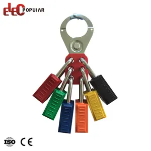 Tùy chỉnh Nhựa Tráng Toàn Thân An Toàn Lockout Tagout Then Cửa Thép Then Cửa Với Hook