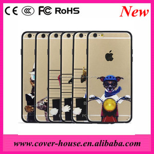 Personalizar el teléfono móvil encantadora impresión de los perros <span class=keywords><strong>del</strong></span> TPU PC de nuevo caso para el iPhone 6 6 S - Product Image 1