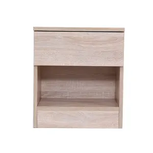 Nuit de table de support de couleur en bois avec 1 tiroir lumière armoire table de chevet