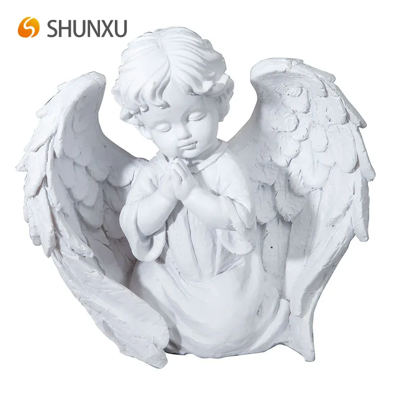 Hot Koop Resin Bidden Cherub Tuin Standbeeld Baby Angel Figurine Sculptuur Baby Souvenir Thuis Decor
