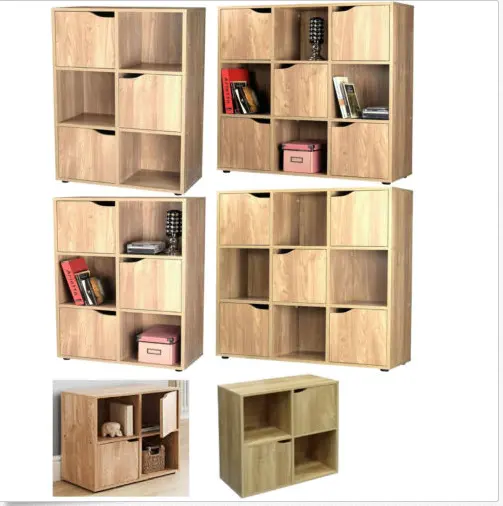 2016 wooden revolving book rack display mdf wood Revolving Bookcase