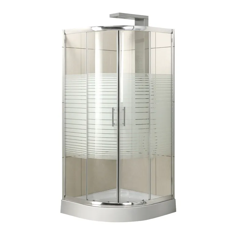 Poliert Quadranten Schiebetür Glas Badezimmer Duschkabine