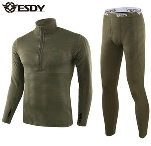 6 colores ESDY nuevo estilo deportes al aire libre traje de lana cuadrada entrenamiento táctico <span class=keywords><strong>ropa</strong></span> <span class=keywords><strong>interior</strong></span> <span class=keywords><strong>térmica</strong></span> - Product Image 1