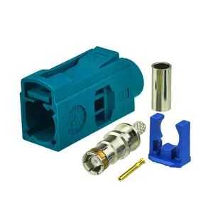 Fakraตัวเชื่อมต่อFakra Zประเภทแจ็คCrimp Connector Waterblue /5021 CodingสำหรับGPS DABดาวเทียมวิทยุเสาอากาศ